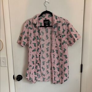 Pink Nickelodeon Print Men's Shirt